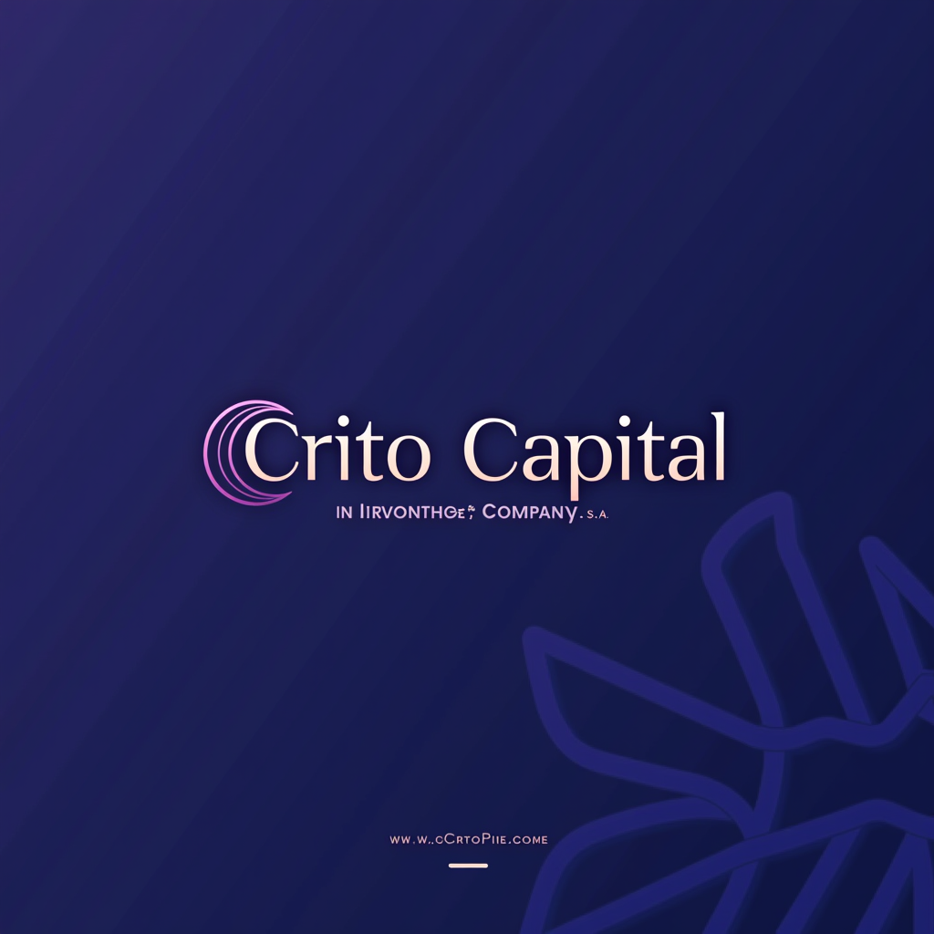 Crito Capital - Empresa de Investimento, S.A. logotipo com design profissional em tons de azul marinho e roxo