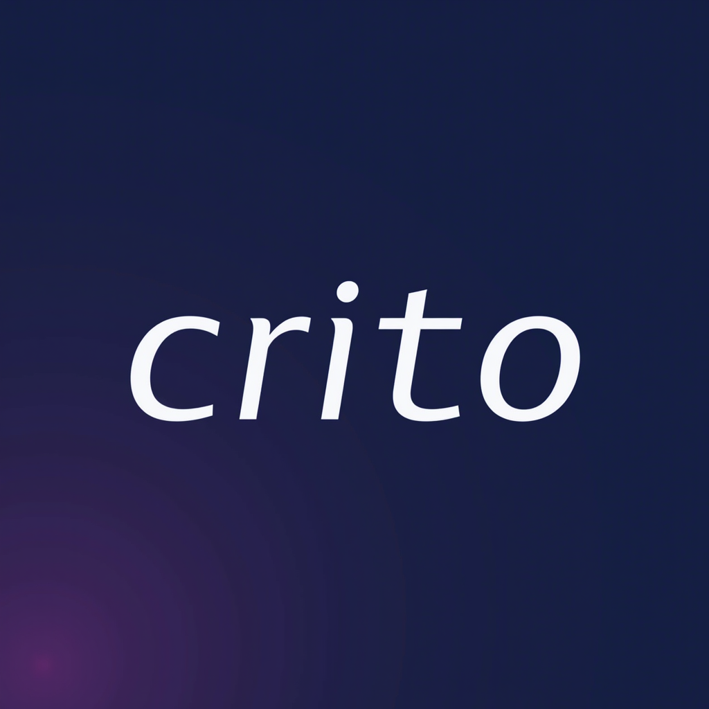 Crito Capital - Empresa de Investimento, S.A. logotipo com design profissional em tons de azul marinho e roxo